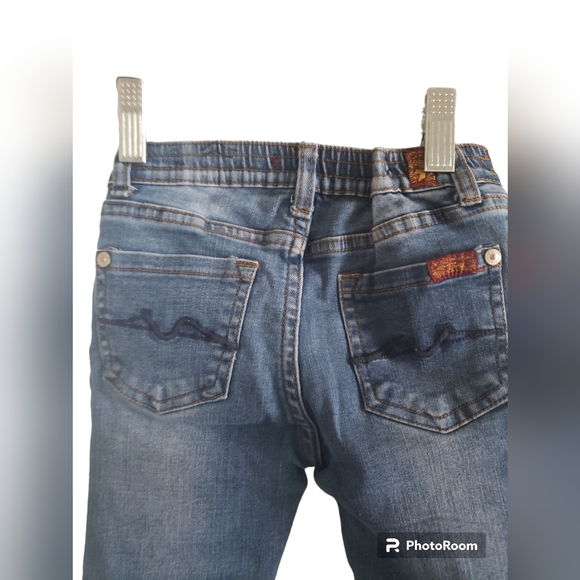 7 For All Man Kind Baby Girl Skinny Jeans Size 24 mth w/Snap Button - Picture 5 of 6